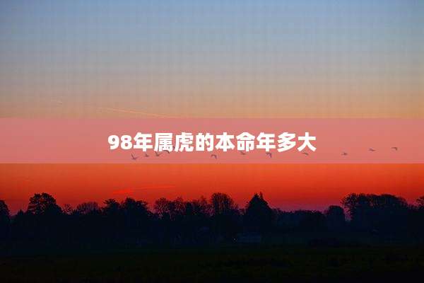 98年属虎的本命年多大