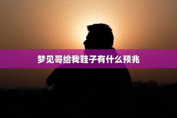梦见哥给我鞋子有什么预兆