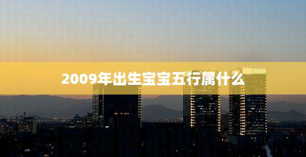 2009年出生宝宝五行属什么