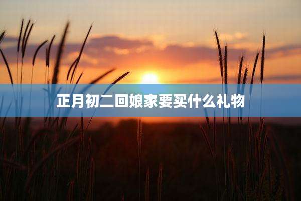 正月初二回娘家要买什么礼物