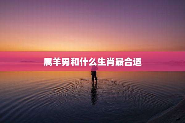 属羊男和什么生肖最合适