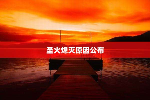 圣火熄灭原因公布