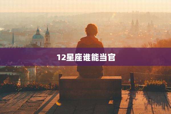 12星座谁能当官
