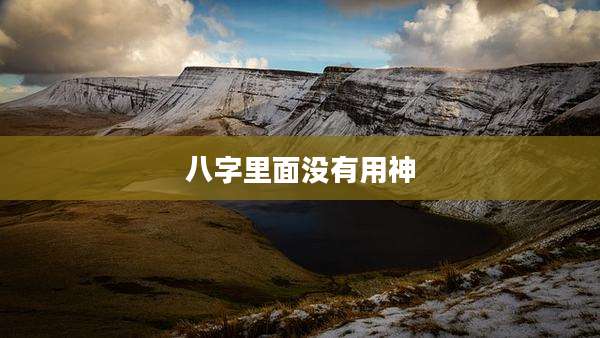 八字里面没有用神