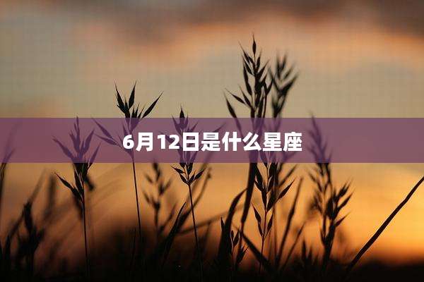 6月12日是什么星座