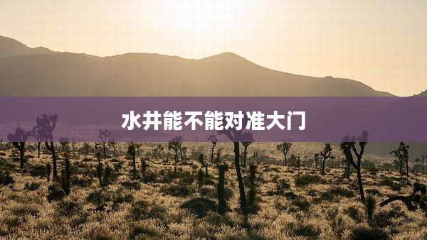 水井能不能对准大门