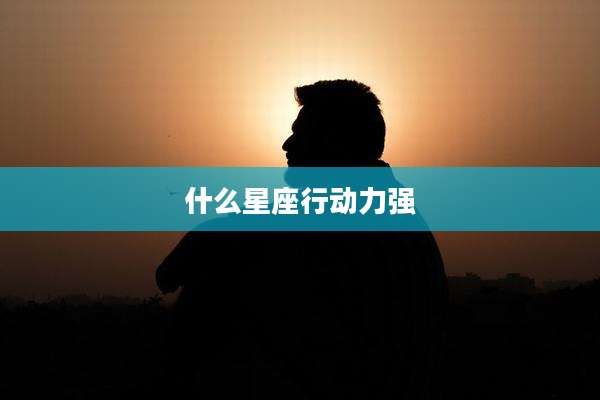 什么星座行动力强