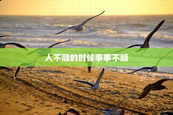 人不顺的时候事事不顺