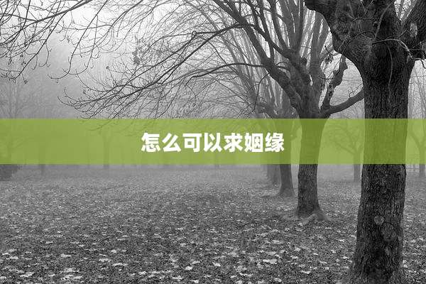 怎么可以求姻缘