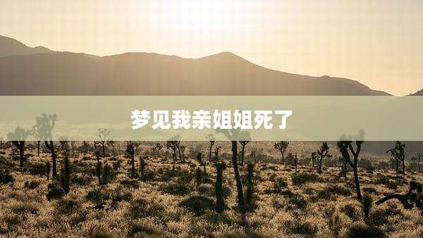 梦见我亲姐姐死了