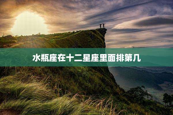 水瓶座在十二星座里面排第几