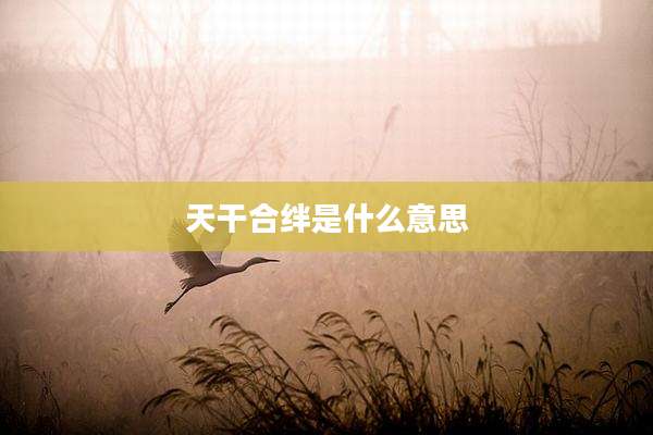 天干合绊是什么意思