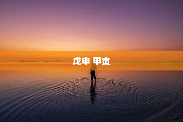 戊申 甲寅
