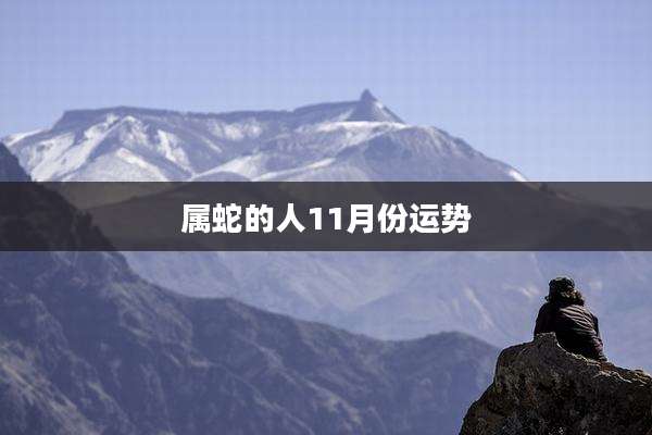属蛇的人11月份运势