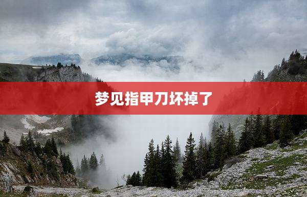 梦见指甲刀坏掉了