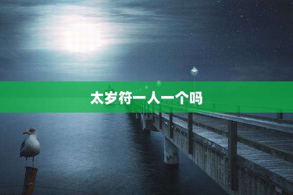 太岁符一人一个吗