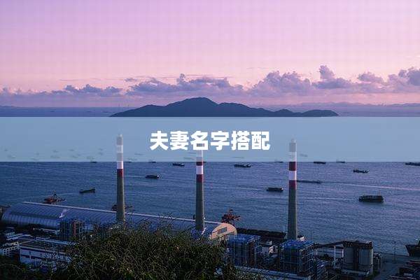 夫妻名字搭配
