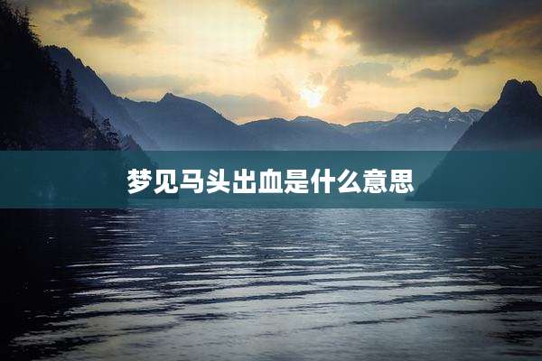 梦见马头出血是什么意思