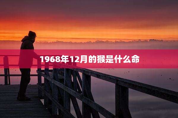 1968年12月的猴是什么命