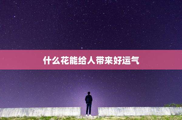什么花能给人带来好运气