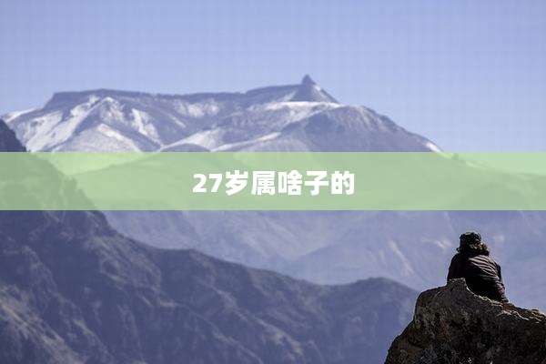 27岁属啥子的