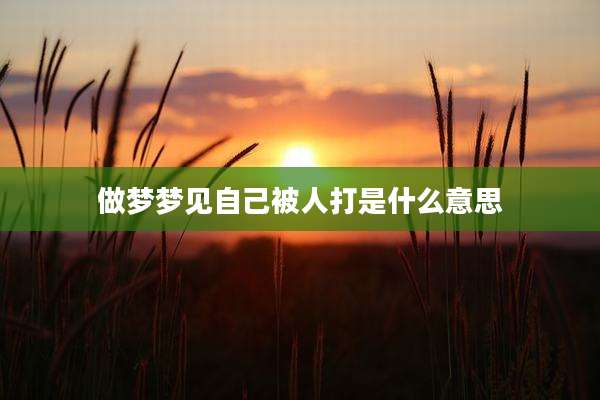做梦梦见自己被人打是什么意思