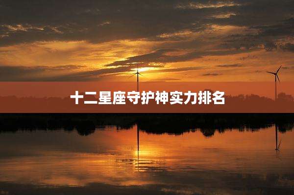十二星座守护神实力排名