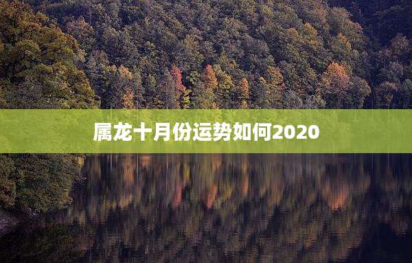 属龙十月份运势如何2020
