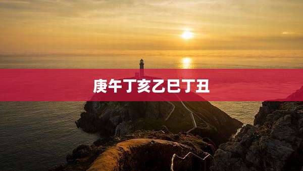 庚午丁亥乙巳丁丑