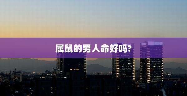 属鼠的男人命好吗?