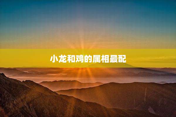 小龙和鸡的属相最配