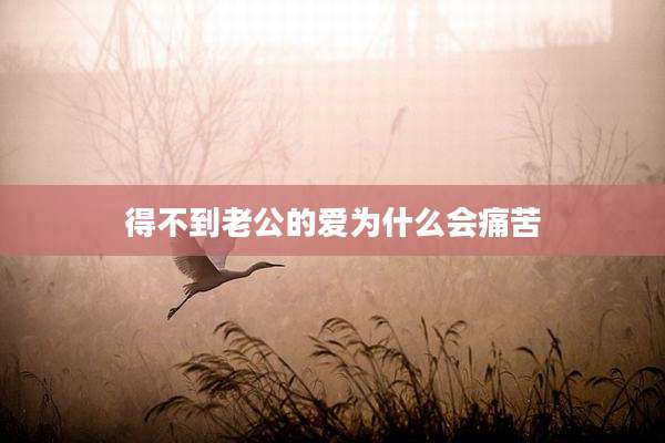 得不到老公的爱为什么会痛苦