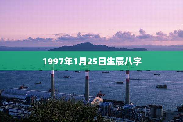 1997年1月25日生辰八字
