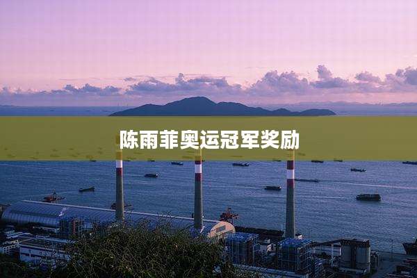 陈雨菲奥运冠军奖励