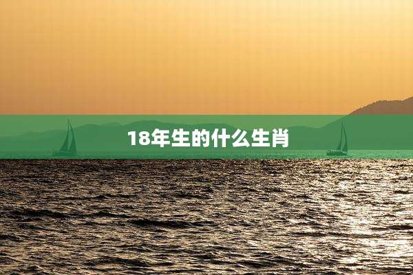 18年生的什么生肖