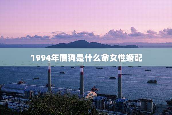 1994年属狗是什么命女性婚配