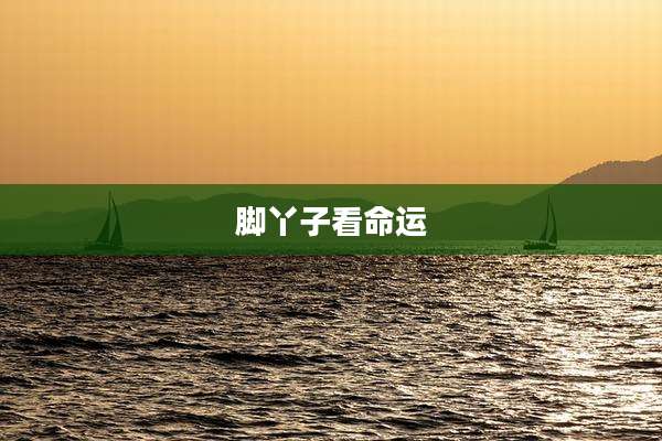 脚丫子看命运