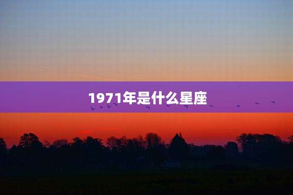 1971年是什么星座