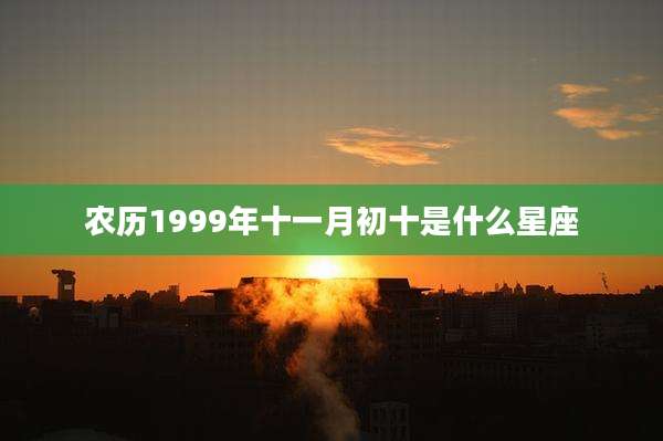 农历1999年十一月初十是什么星座