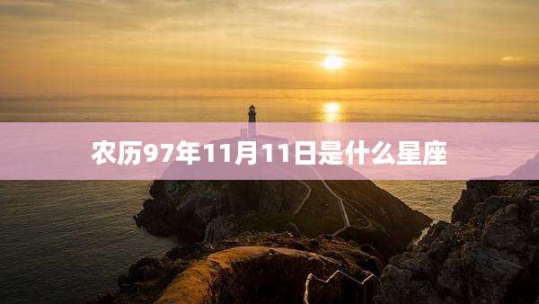 农历97年11月11日是什么星座