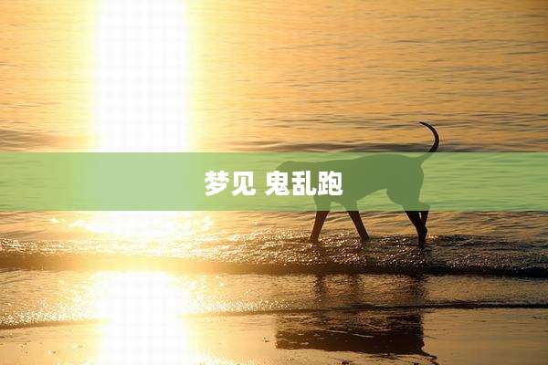 梦见 鬼乱跑