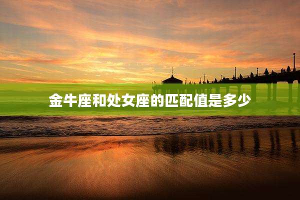 金牛座和处女座的匹配值是多少