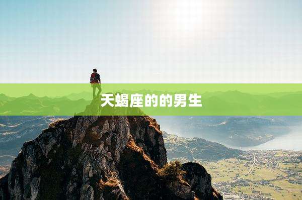天蝎座的的男生
