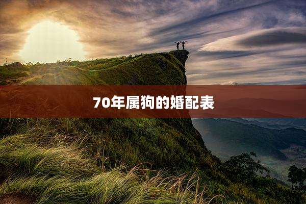 70年属狗的婚配表