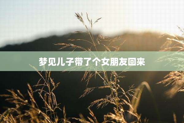 梦见儿子带了个女朋友回来