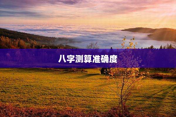 八字测算准确度