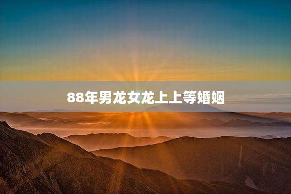 88年男龙女龙上上等婚姻