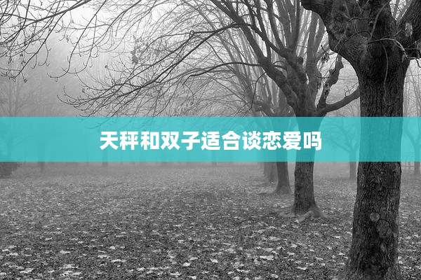 天秤和双子适合谈恋爱吗