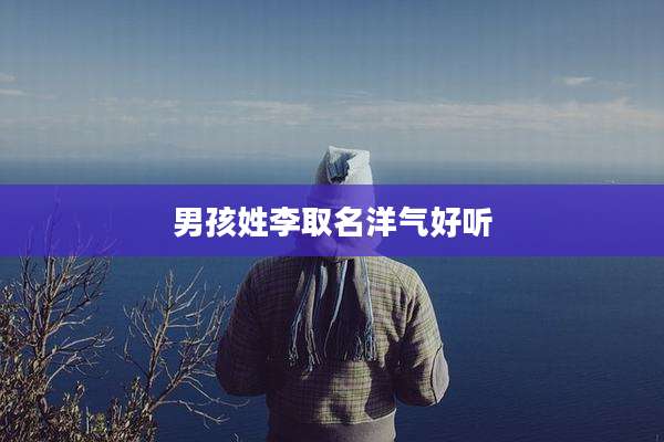 男孩姓李取名洋气好听
