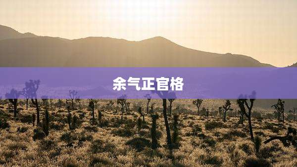 余气正官格